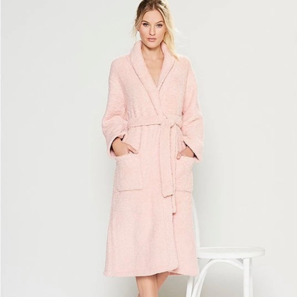 Barefoot dreams cozy chic unisex long wrap cozy robe like new! Org $125.00